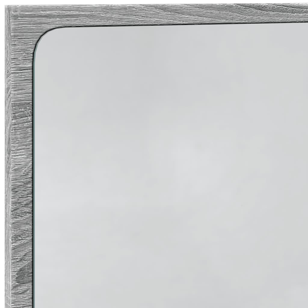 vidaXL Lustro łazienkowe z LED, szary dąb sonoma, 60x8,5x38 cm