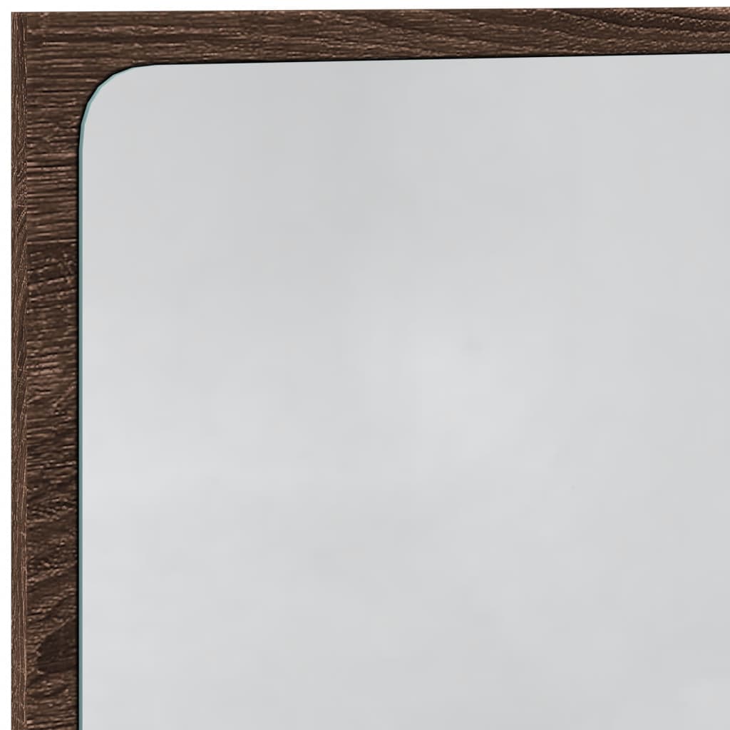 vidaXL Lustro łazienkowe z LED, brązowy dąb, 60x8,5x38 cm