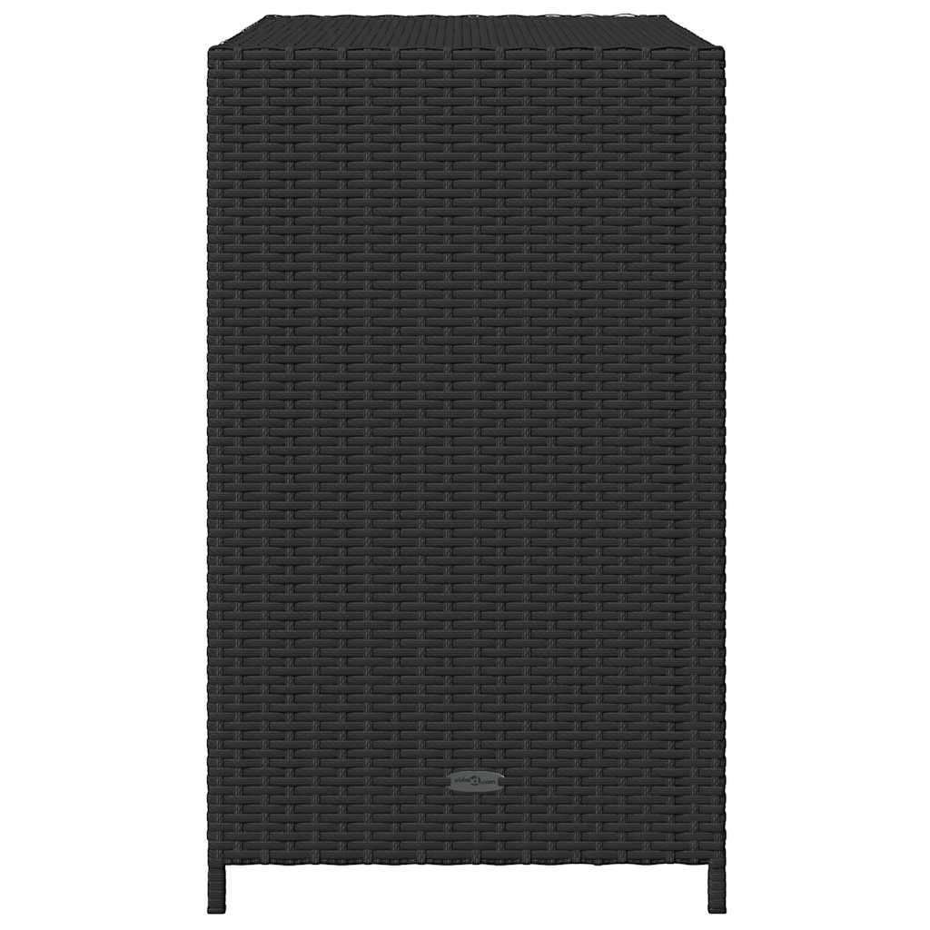 vidaXL Szafka ogrodowa, czarna, 83x45x76 cm, polirattan