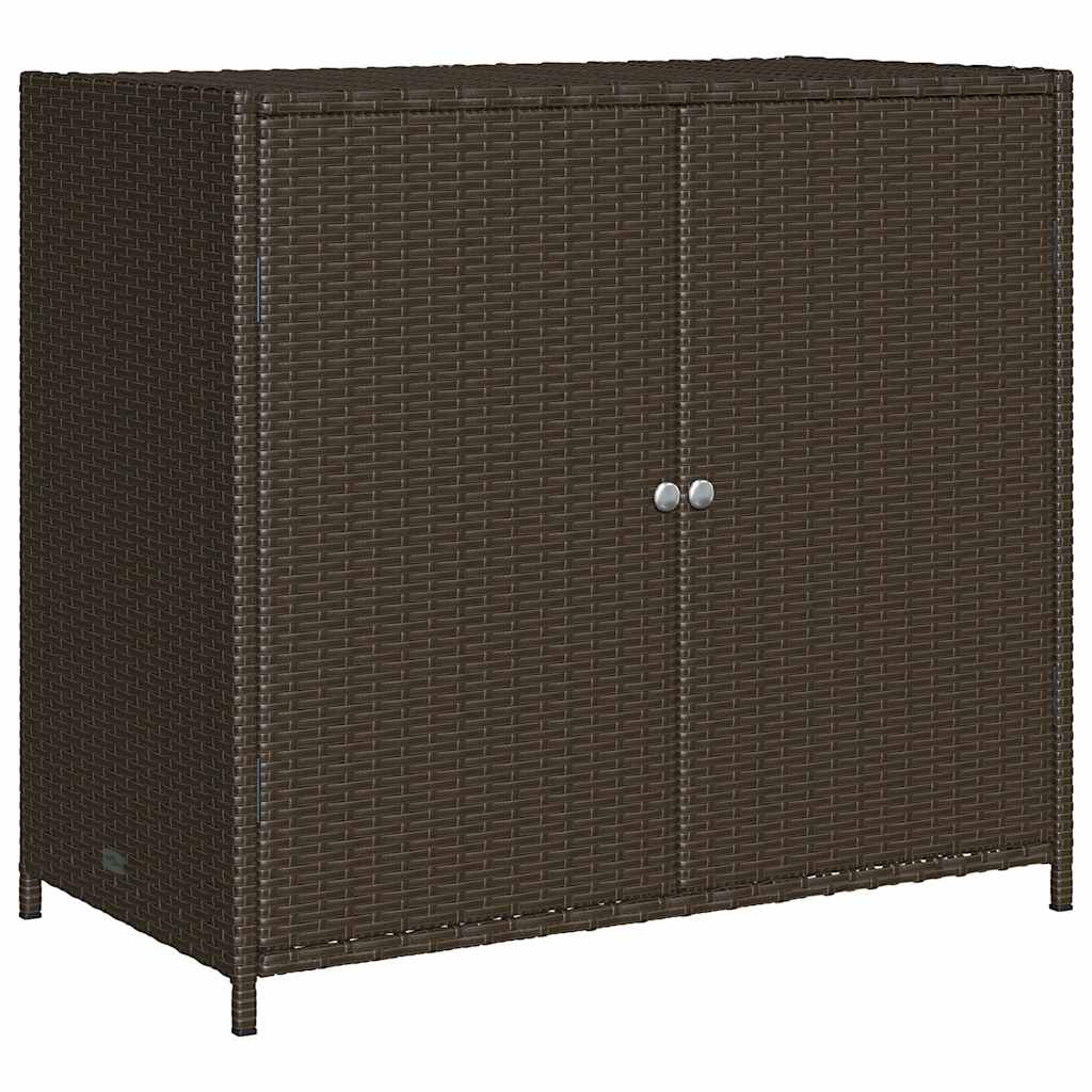 vidaXL Szafka ogrodowa, brązowa, 83x45x76 cm, polirattan