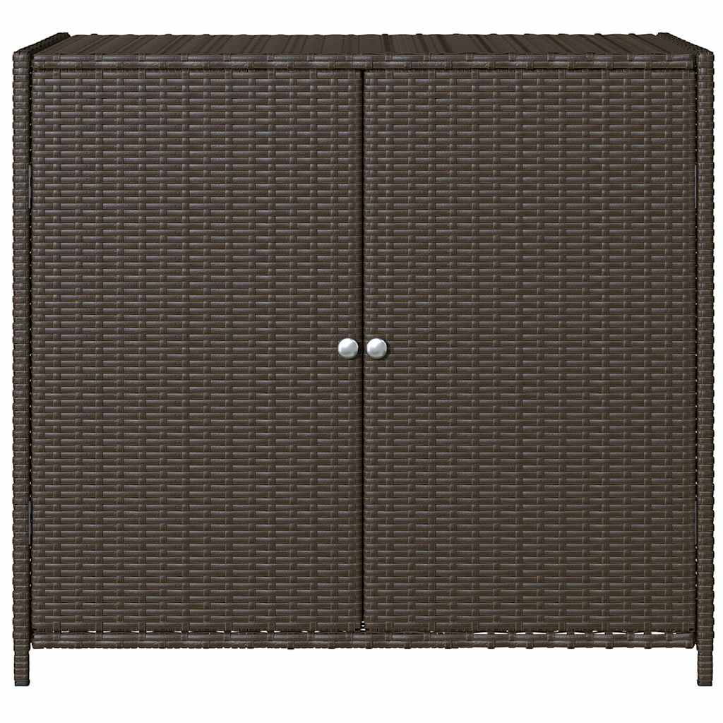 vidaXL Szafka ogrodowa, brązowa, 83x45x76 cm, polirattan