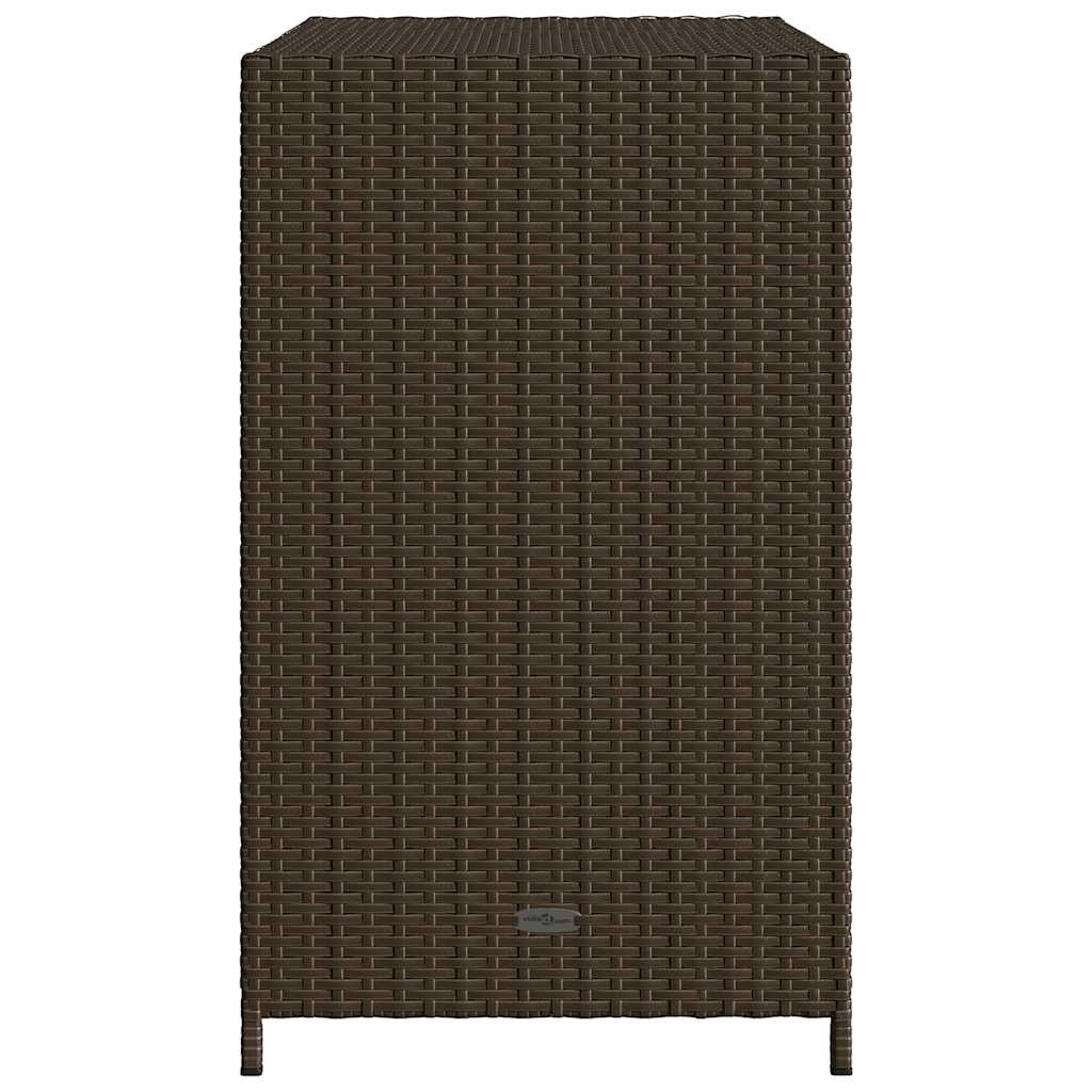 vidaXL Szafka ogrodowa, brązowa, 83x45x76 cm, polirattan