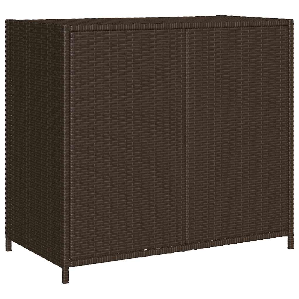 vidaXL Szafka ogrodowa, brązowa, 83x45x76 cm, polirattan