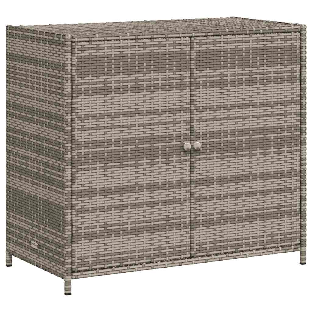 vidaXL Szafka ogrodowa, szara, 83x45x76 cm, polirattan