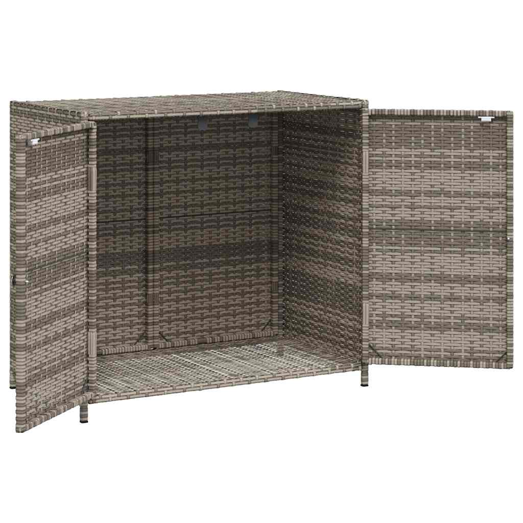vidaXL Szafka ogrodowa, szara, 83x45x76 cm, polirattan