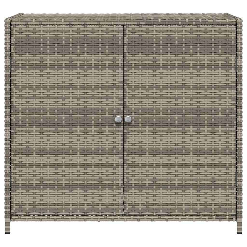 vidaXL Szafka ogrodowa, szara, 83x45x76 cm, polirattan