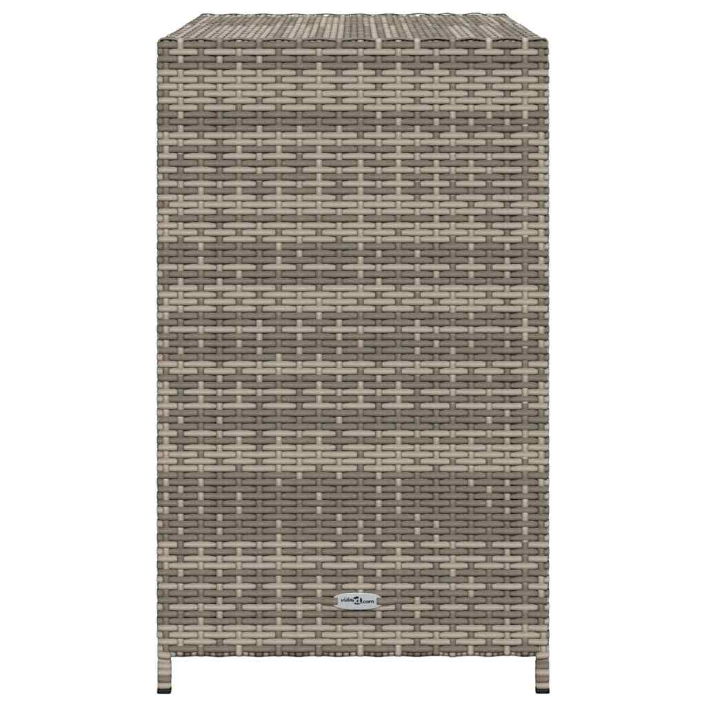 vidaXL Szafka ogrodowa, szara, 83x45x76 cm, polirattan