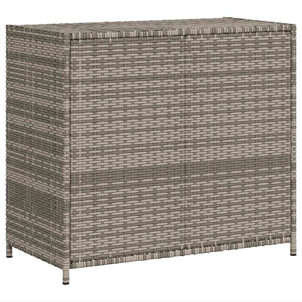 vidaXL Szafka ogrodowa, szara, 83x45x76 cm, polirattan