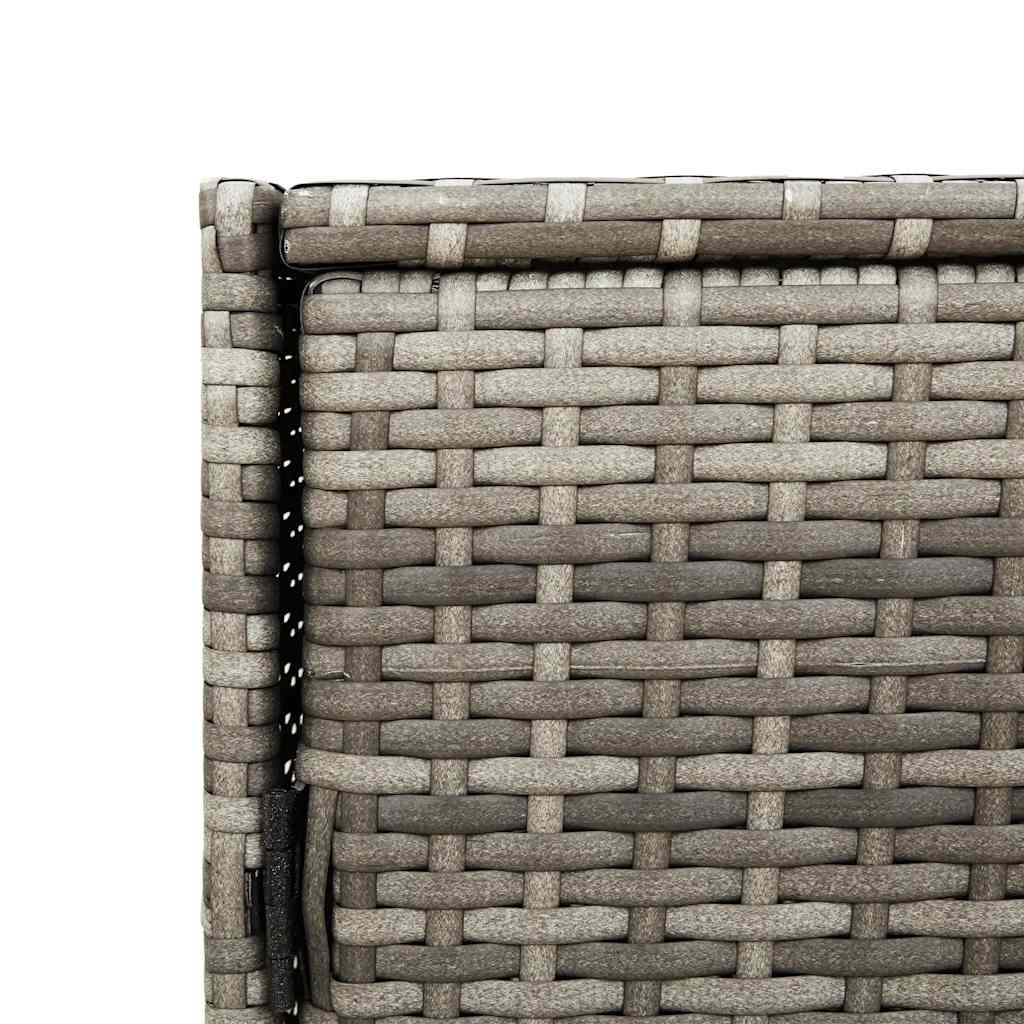 vidaXL Szafka ogrodowa, szara, 83x45x76 cm, polirattan
