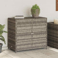 vidaXL Szafka ogrodowa, szara, 83x45x76 cm, polirattan