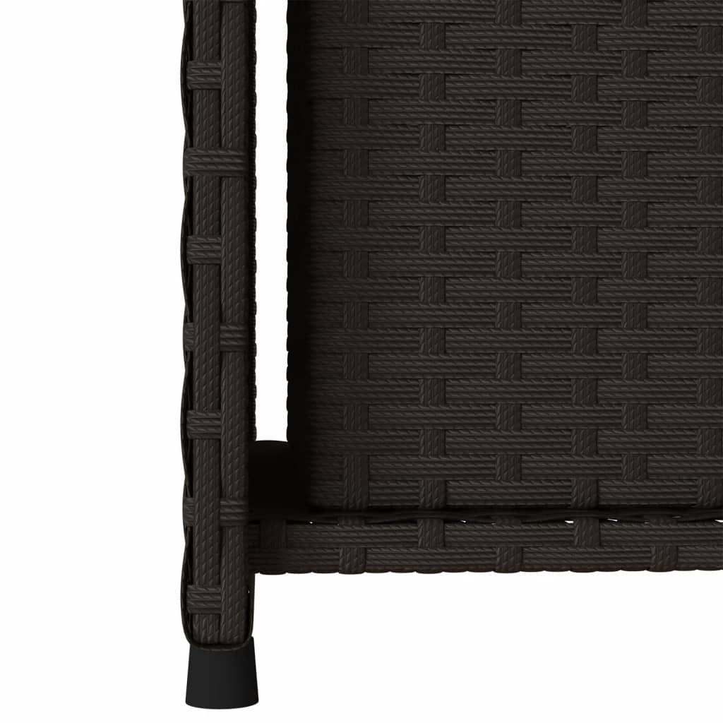vidaXL Szafka ogrodowa, czarna, 50x55x115 cm, polirattan