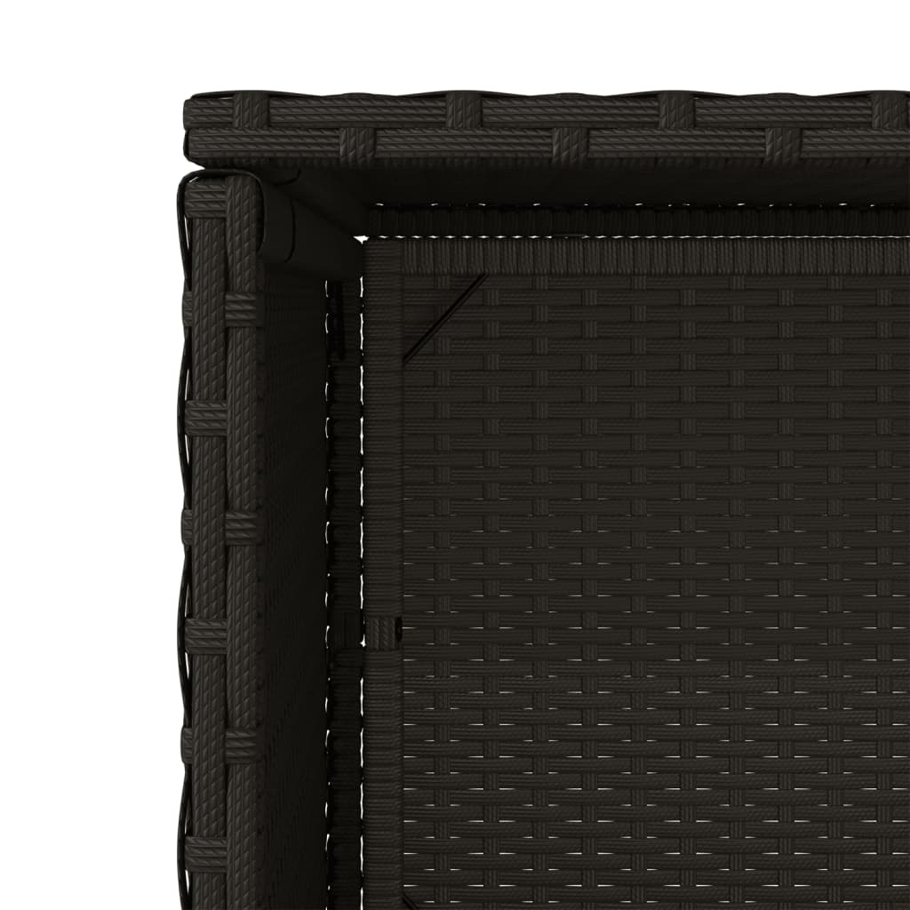 vidaXL Szafka ogrodowa, czarna, 50x55x115 cm, polirattan