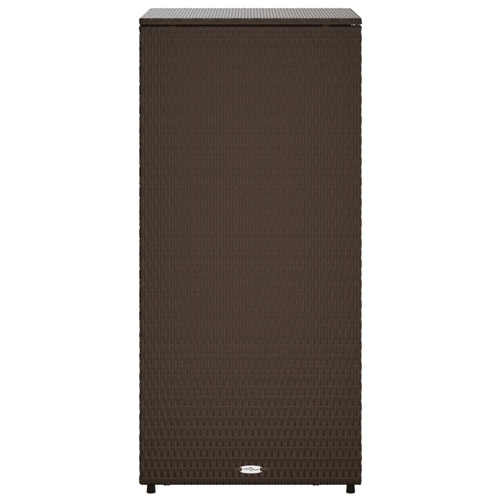vidaXL Szafka ogrodowa, brązowa, 50x55x115 cm, polirattan