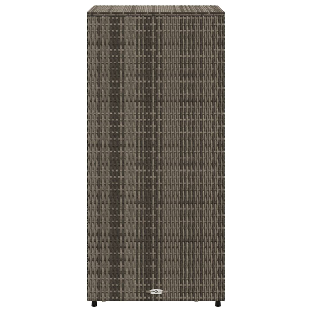vidaXL Szafka ogrodowa, szara, 50x55x115 cm, polirattan