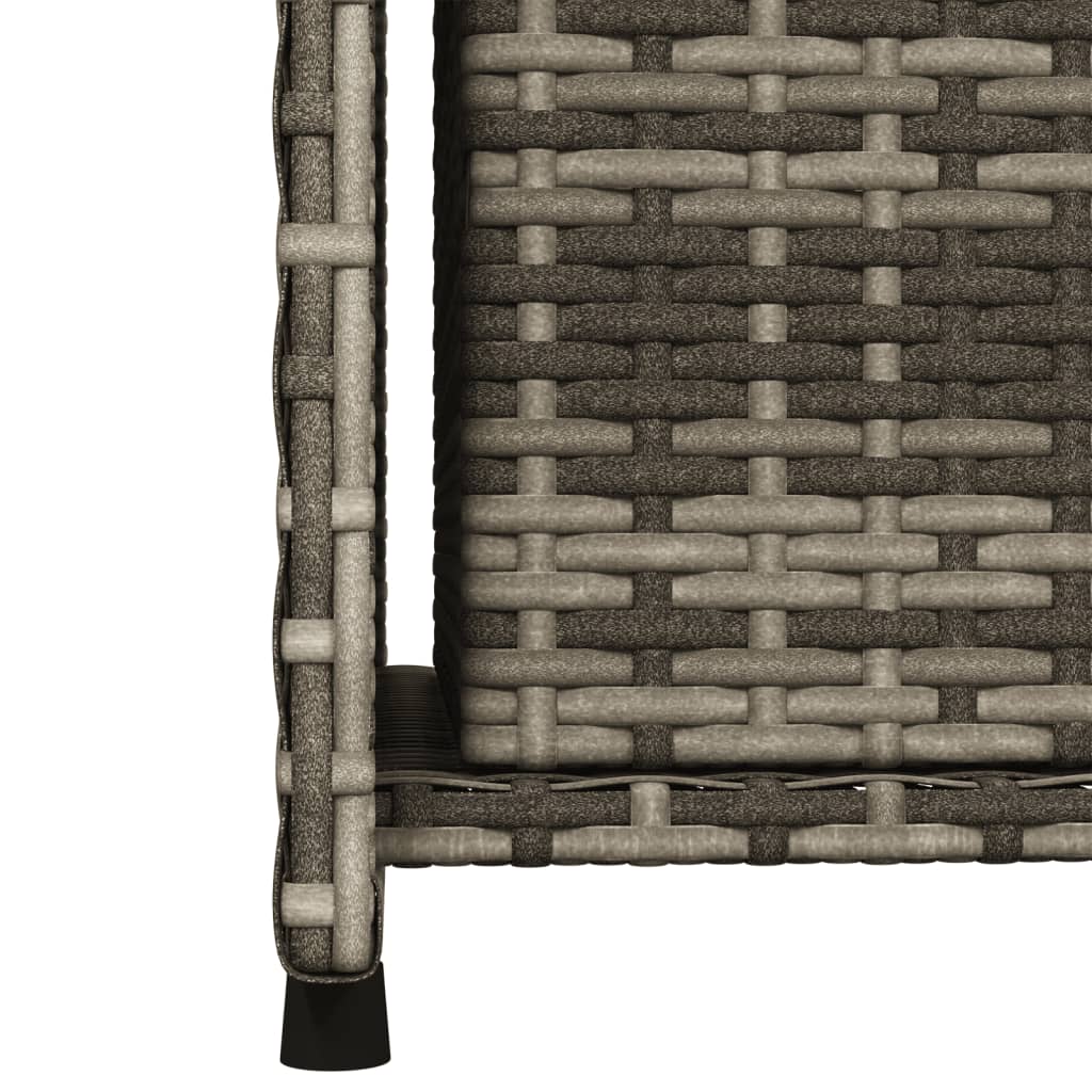 vidaXL Szafka ogrodowa, szara, 50x55x115 cm, polirattan