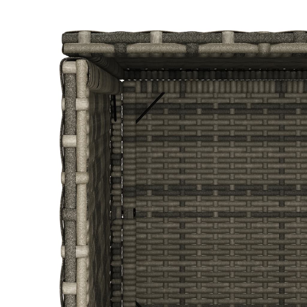 vidaXL Szafka ogrodowa, szara, 50x55x115 cm, polirattan