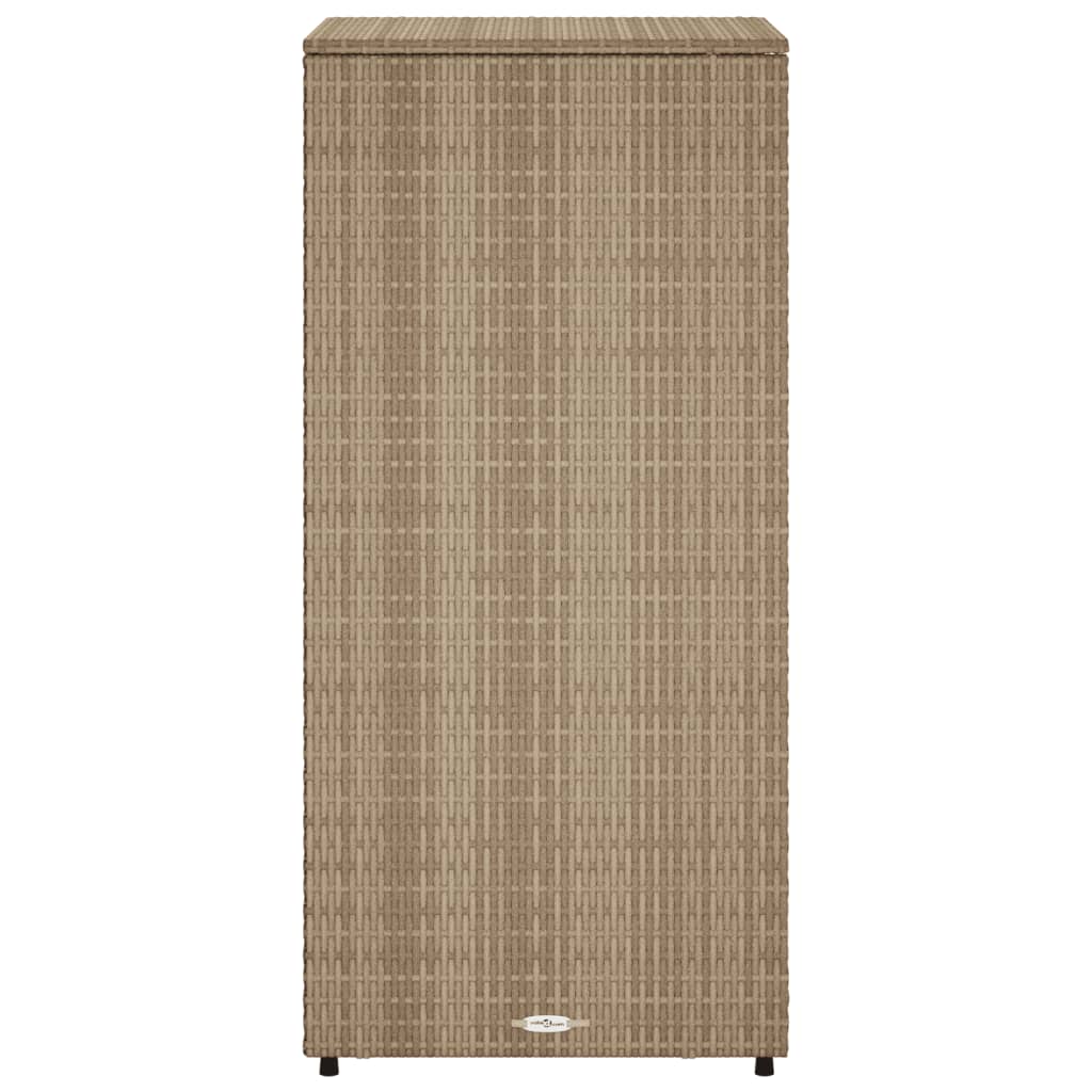 vidaXL Szafka ogrodowa, beżowa, 50x55x115 cm, polirattan