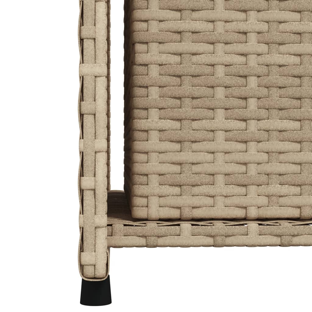vidaXL Szafka ogrodowa, beżowa, 50x55x115 cm, polirattan