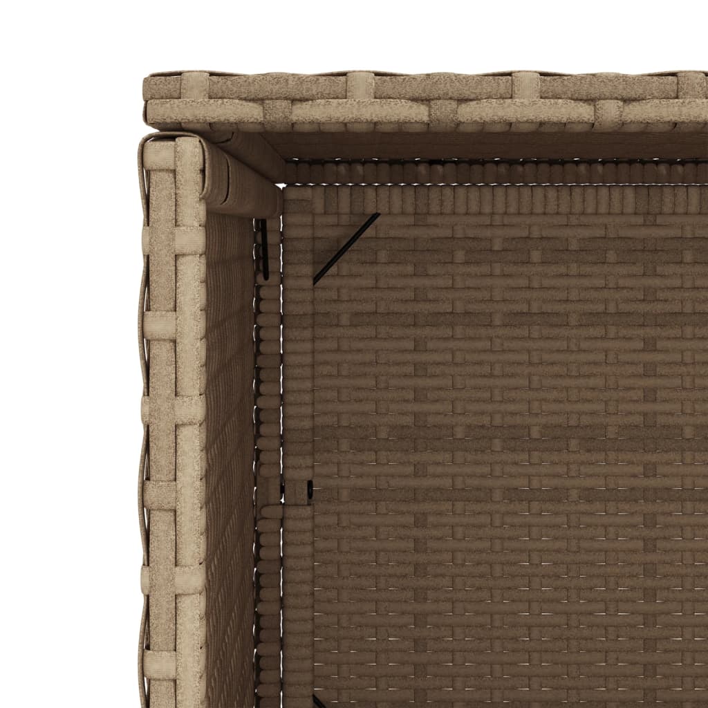 vidaXL Szafka ogrodowa, beżowa, 50x55x115 cm, polirattan