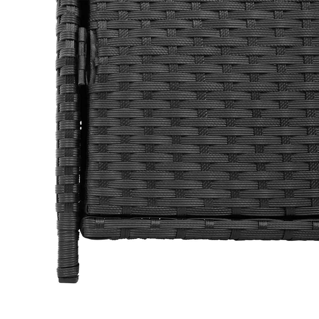 vidaXL Szafka ogrodowa, czarna, 55x59x80 cm, polirattan