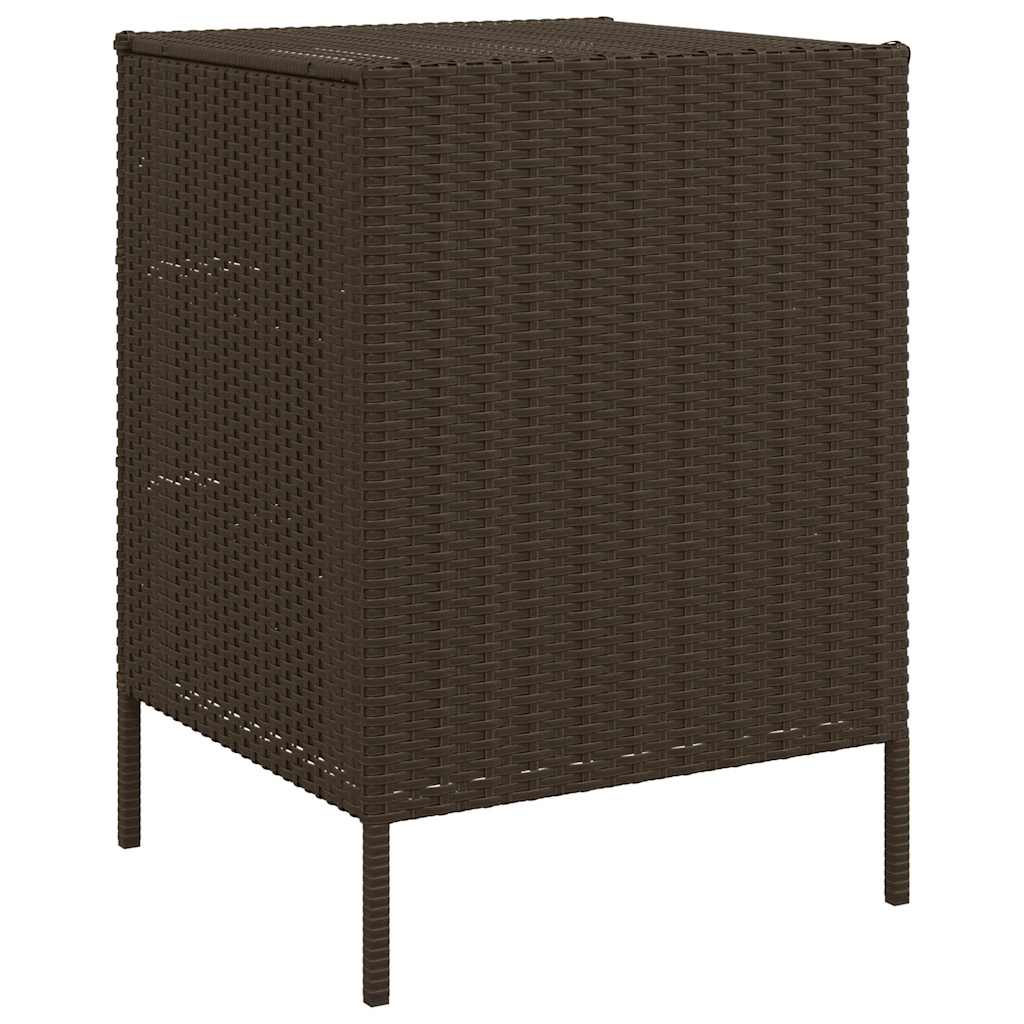 vidaXL Szafka ogrodowa, brązowa, 55x59x80 cm, polirattan