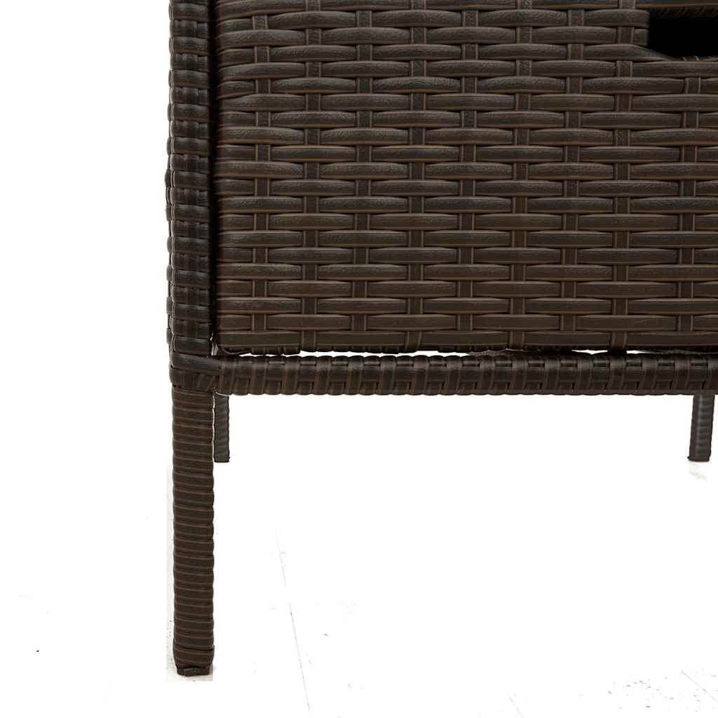 vidaXL Szafka ogrodowa, brązowa, 55x59x80 cm, polirattan