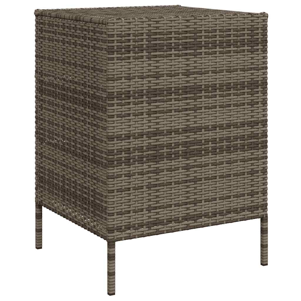 vidaXL Szafka ogrodowa, szara, 55x59x80 cm, polirattan