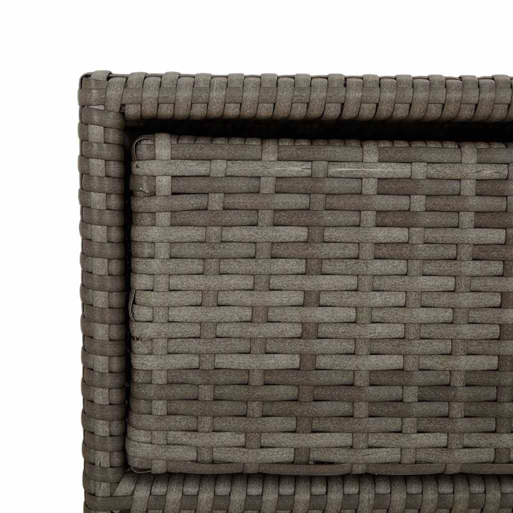 vidaXL Szafka ogrodowa, szara, 55x59x80 cm, polirattan