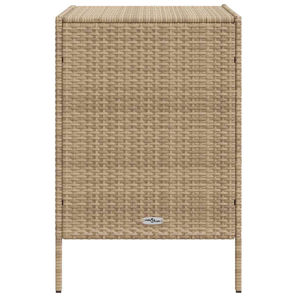 vidaXL Szafka ogrodowa, beżowa, 55x59x80 cm, polirattan