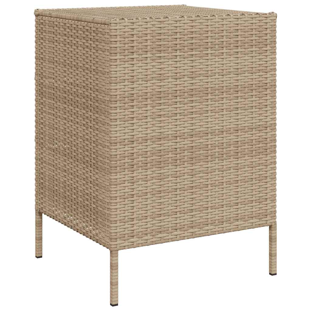 vidaXL Szafka ogrodowa, beżowa, 55x59x80 cm, polirattan