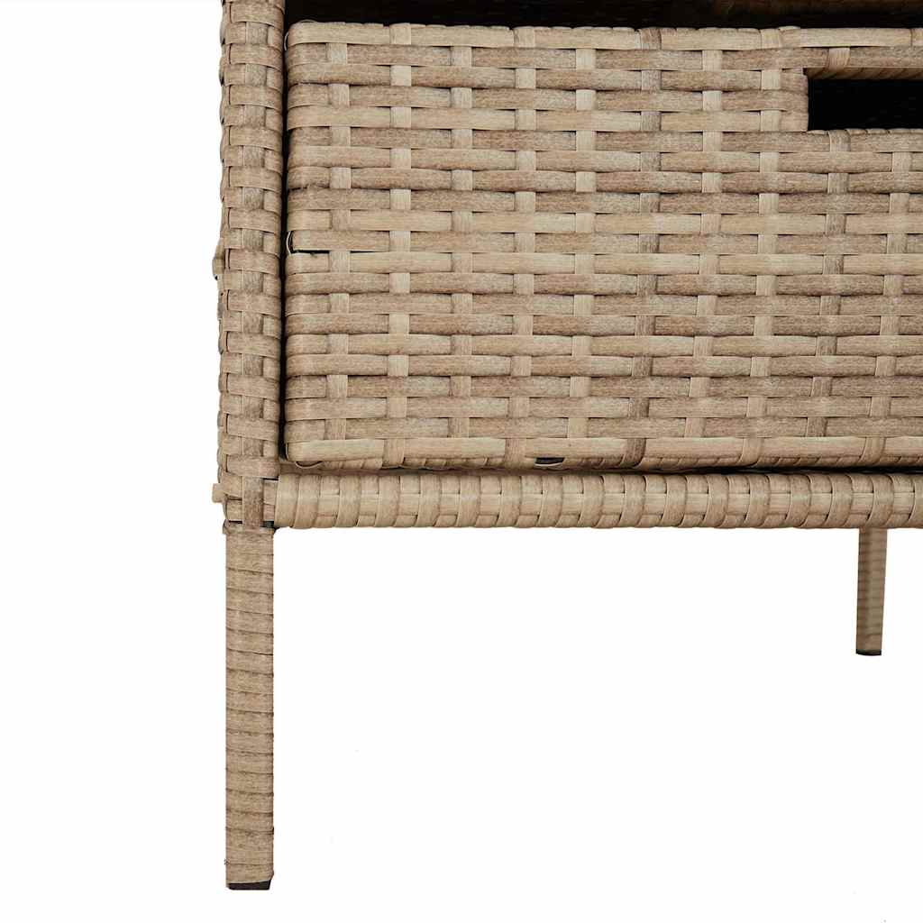 vidaXL Szafka ogrodowa, beżowa, 55x59x80 cm, polirattan