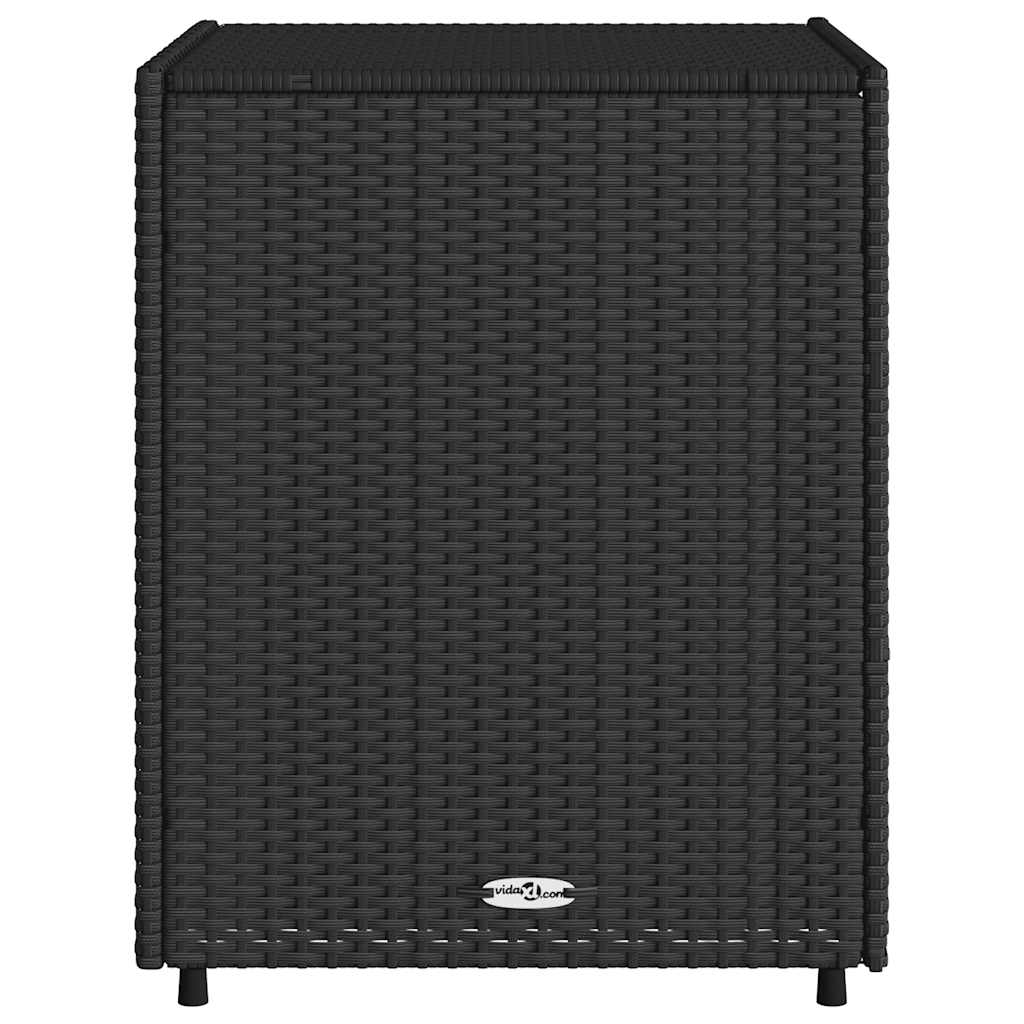 vidaXL Szafka ogrodowa, czarna, 55x59x69 cm, polirattan