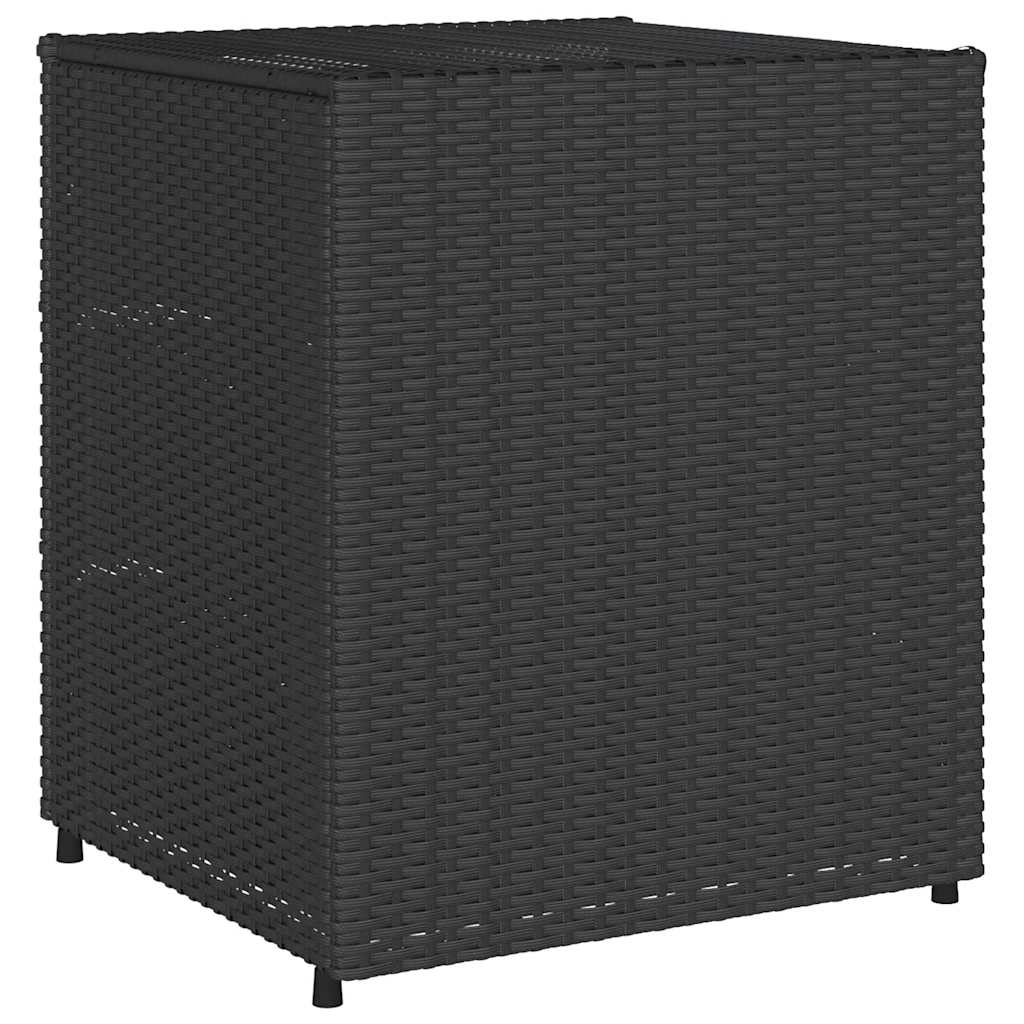vidaXL Szafka ogrodowa, czarna, 55x59x69 cm, polirattan