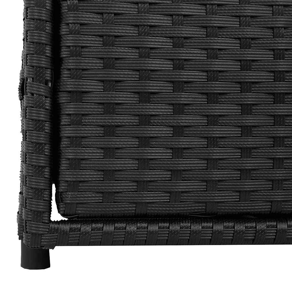 vidaXL Szafka ogrodowa, czarna, 55x59x69 cm, polirattan