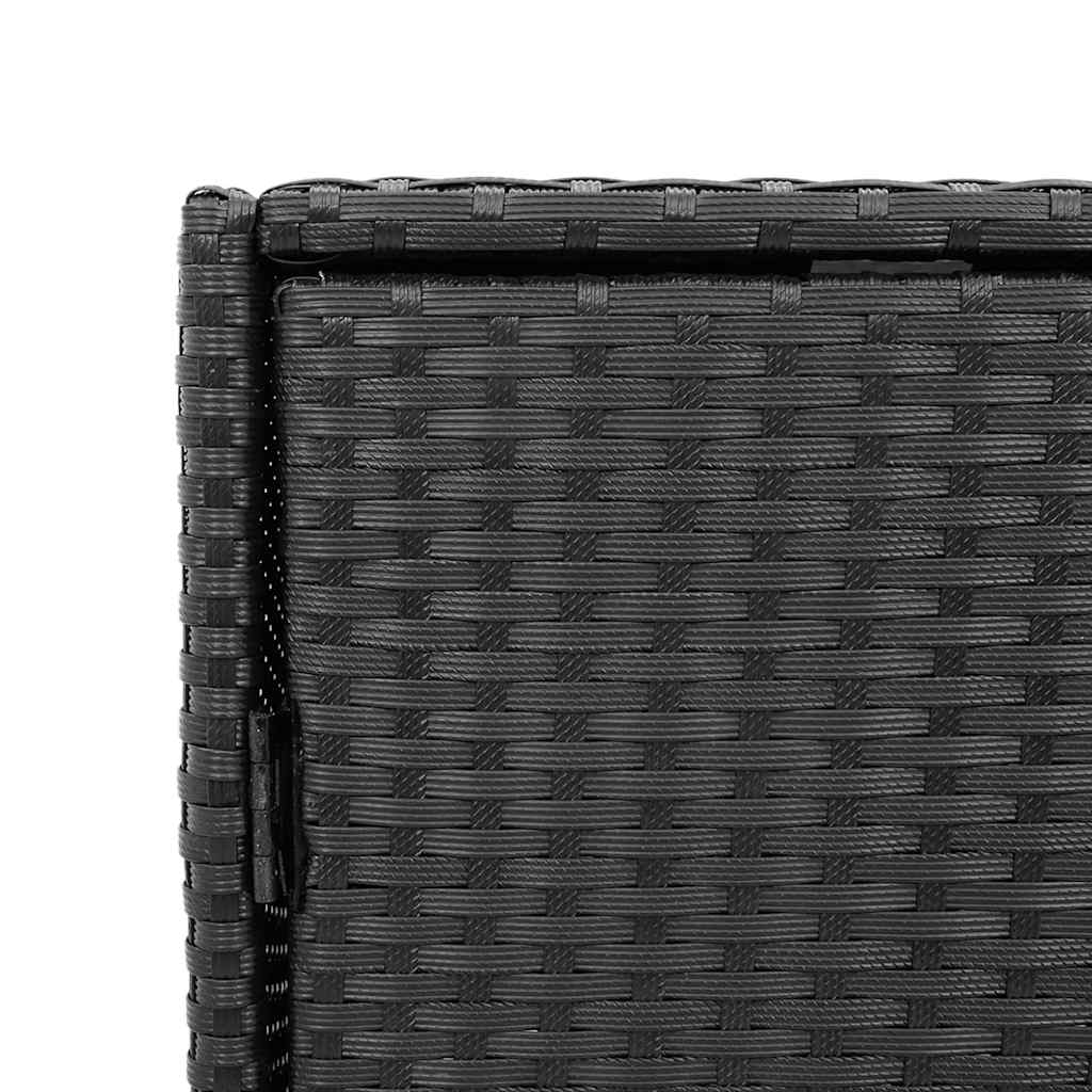 vidaXL Szafka ogrodowa, czarna, 55x59x69 cm, polirattan