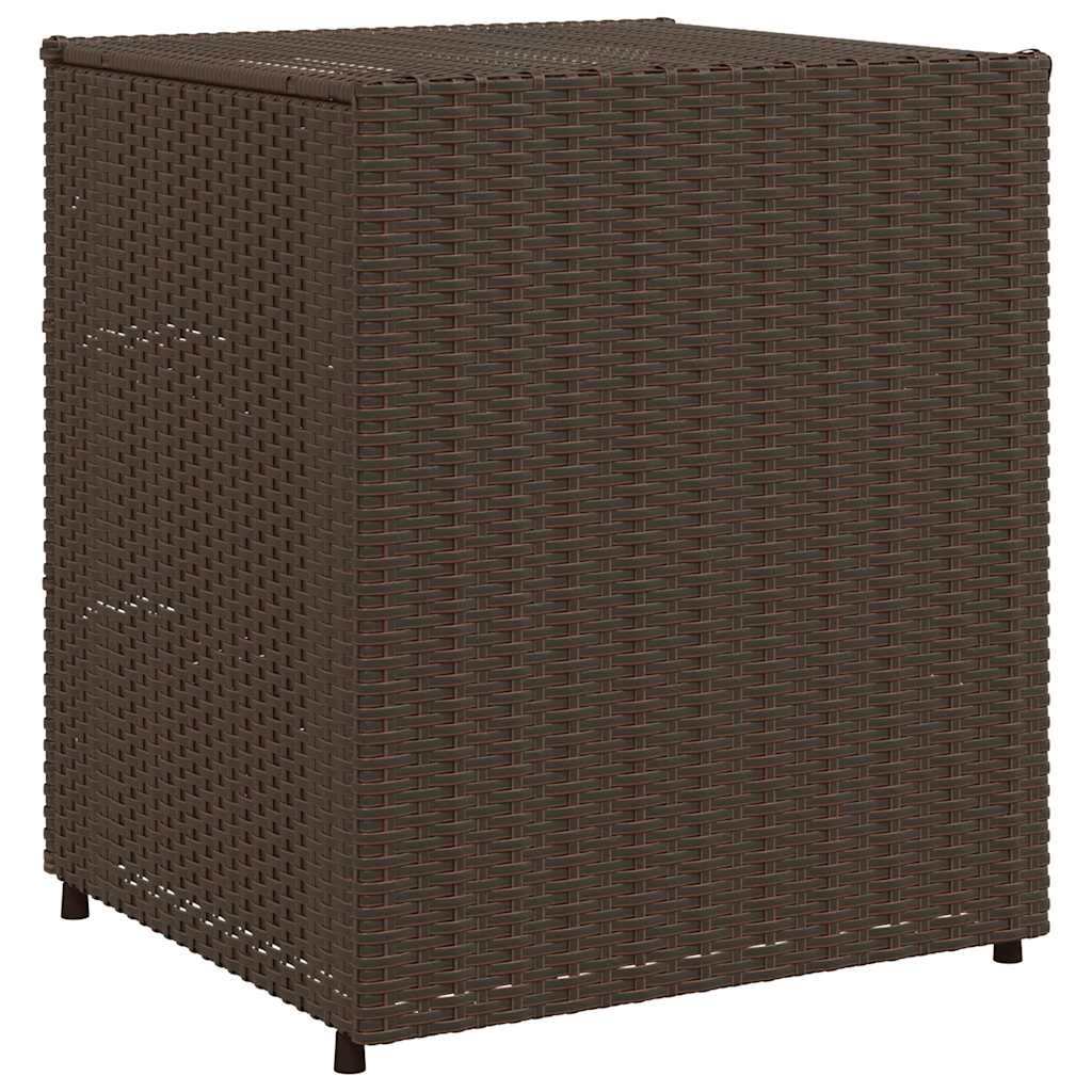 vidaXL Szafka ogrodowa, brązowa, 55x59x69 cm, polirattan