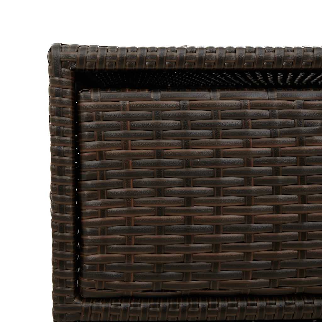 vidaXL Szafka ogrodowa, brązowa, 55x59x69 cm, polirattan