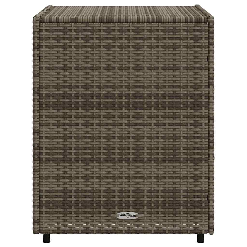 vidaXL Szafka ogrodowa, szara, 55x59x69 cm, polirattan