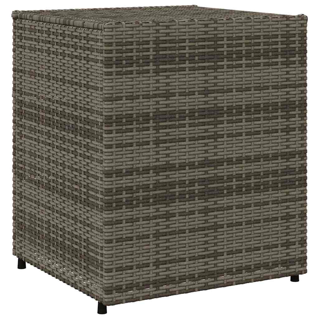 vidaXL Szafka ogrodowa, szara, 55x59x69 cm, polirattan