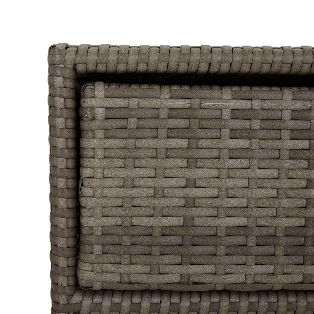 vidaXL Szafka ogrodowa, szara, 55x59x69 cm, polirattan