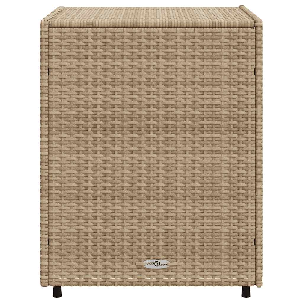 vidaXL Szafka ogrodowa, beżowa, 55x59x69 cm, polirattan