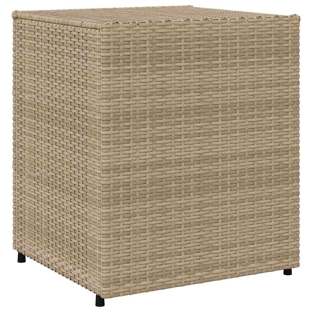 vidaXL Szafka ogrodowa, beżowa, 55x59x69 cm, polirattan