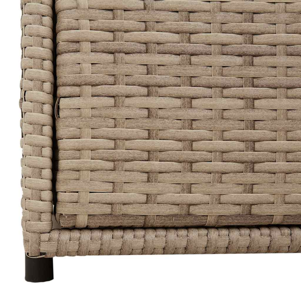 vidaXL Szafka ogrodowa, beżowa, 55x59x69 cm, polirattan