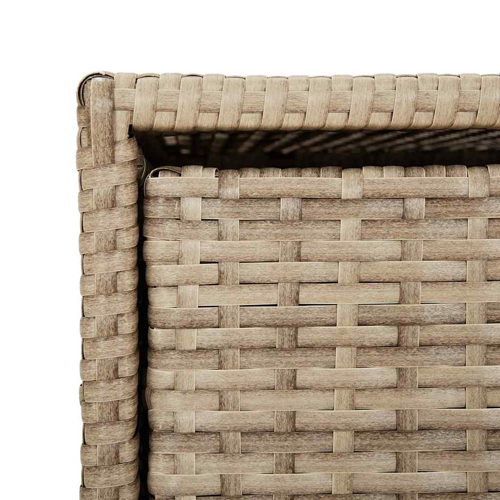 vidaXL Szafka ogrodowa, beżowa, 55x59x69 cm, polirattan