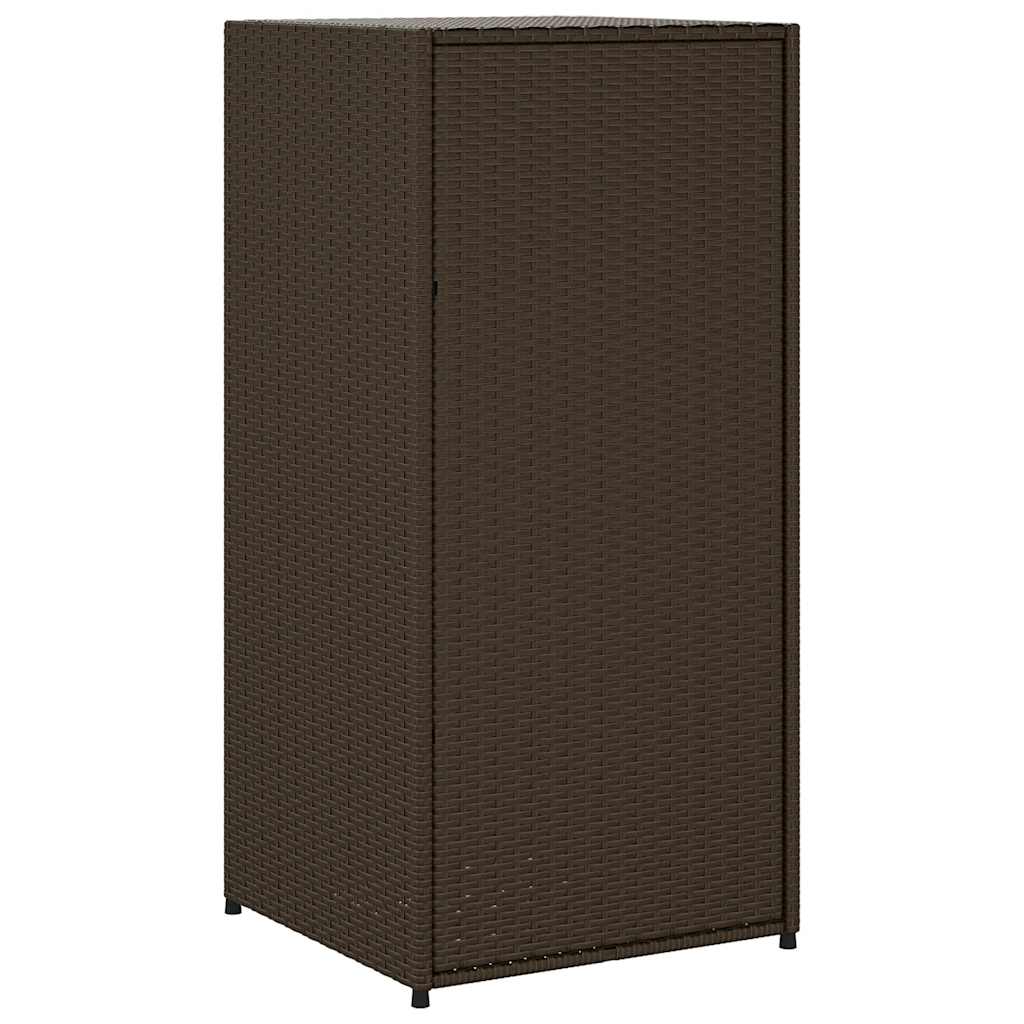 vidaXL Szafka ogrodowa, brązowa, 55x55x111 cm, polirattan