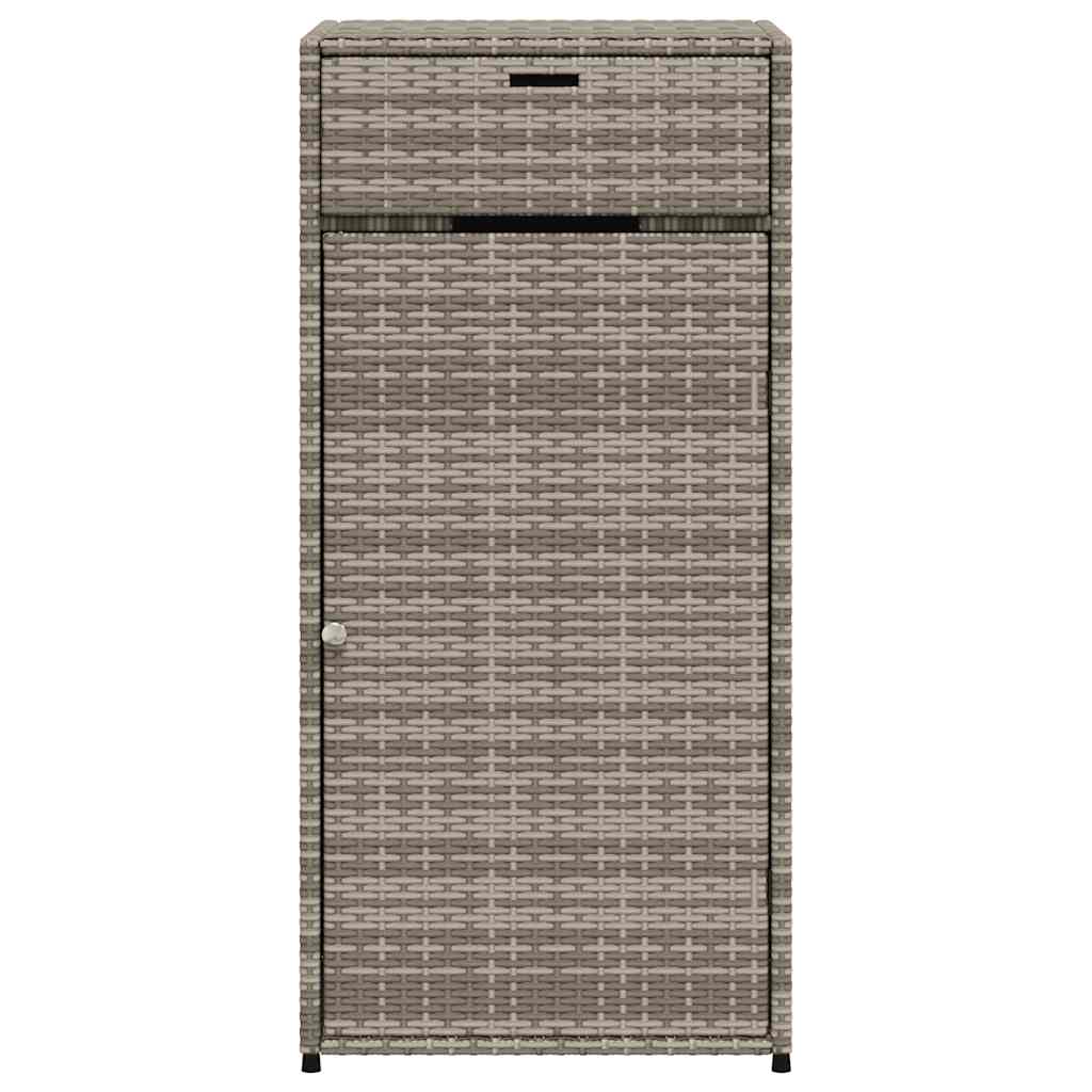 vidaXL Szafka ogrodowa, szara, 55x55x111 cm,polirattan