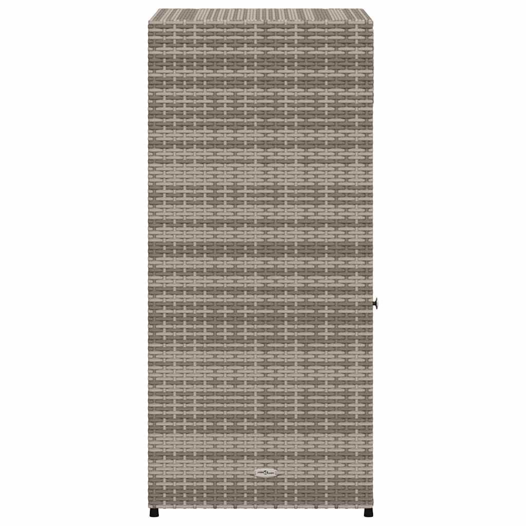 vidaXL Szafka ogrodowa, szara, 55x55x111 cm,polirattan