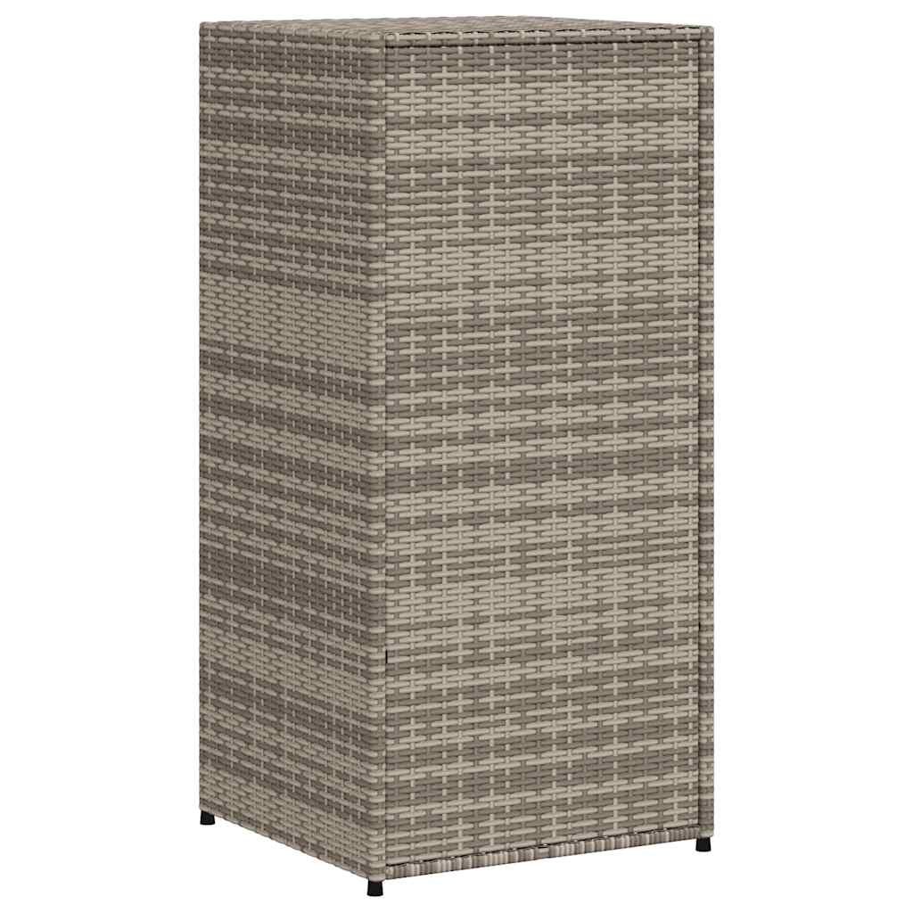vidaXL Szafka ogrodowa, szara, 55x55x111 cm,polirattan