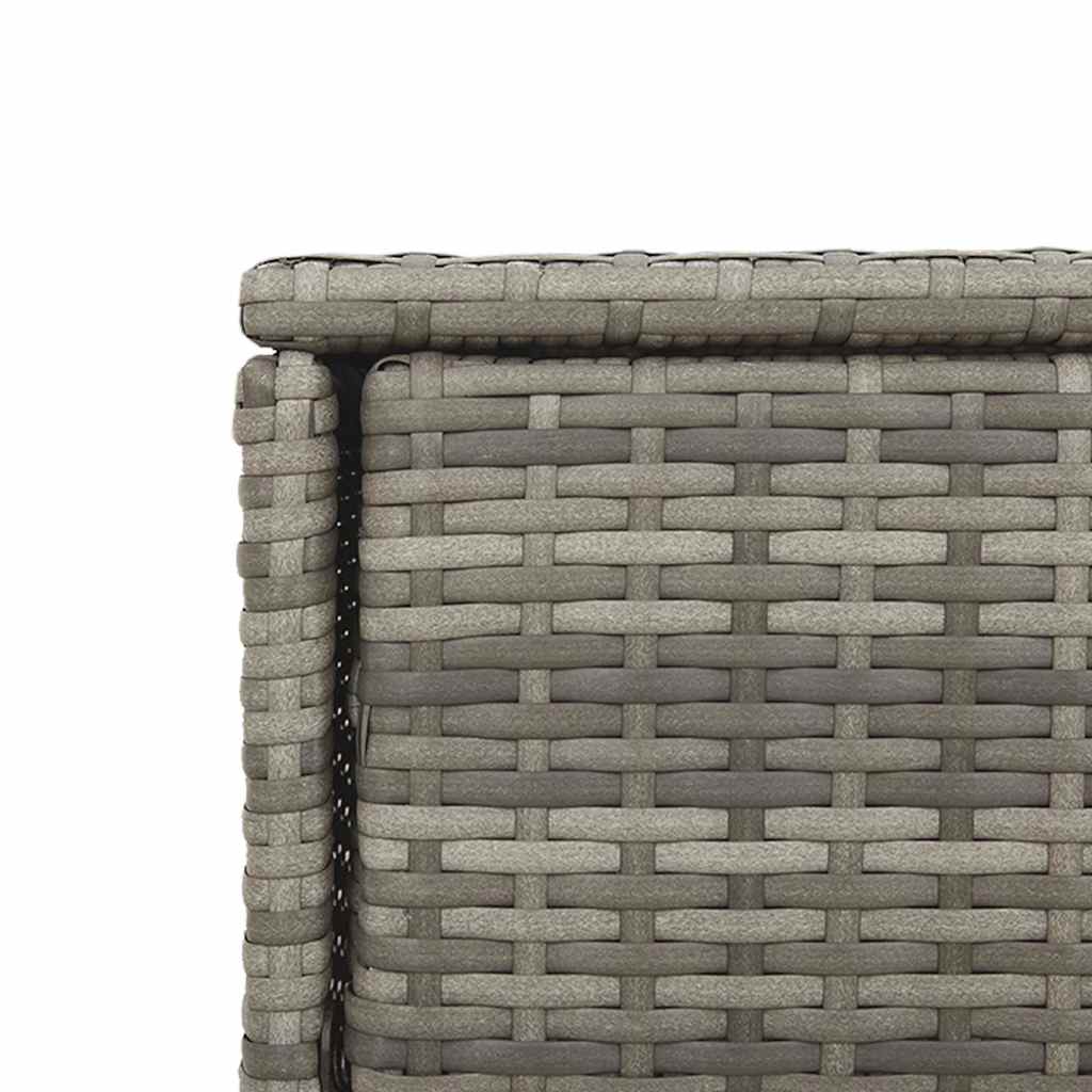 vidaXL Szafka ogrodowa, szara, 55x55x111 cm,polirattan