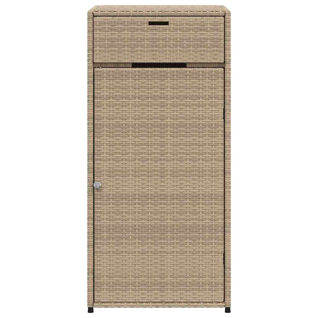 vidaXL Szafka ogrodowa, beżowa, 55x55x111 cm, polirattan